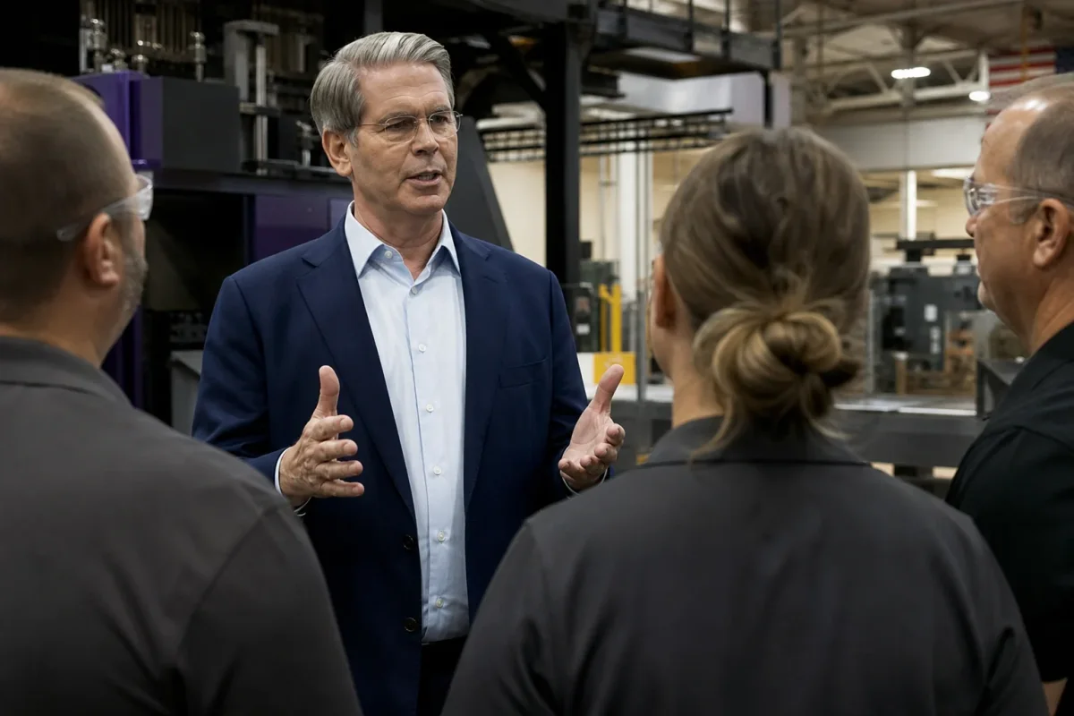 Bessent Promotes Tax Cuts and Deregulatory Agenda During Iowa Manufacturing Visit