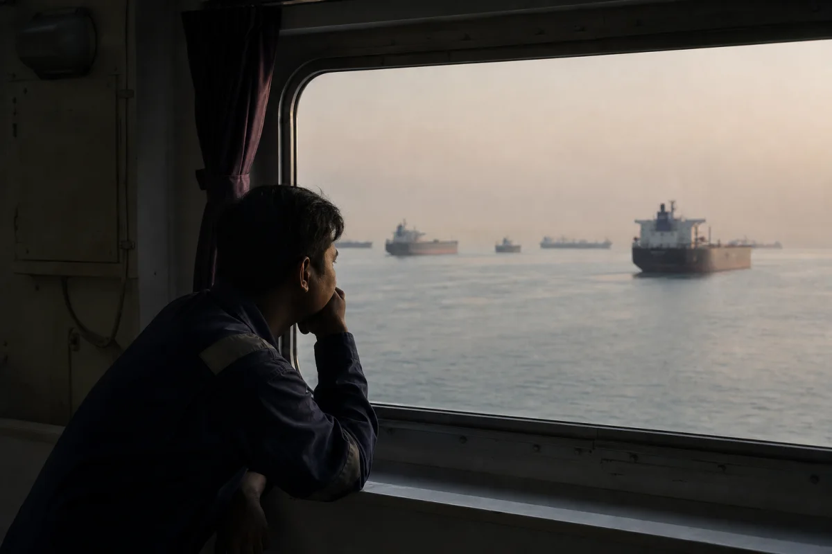 Stranded seafarers remain trapped as Hormuz shipping stalls