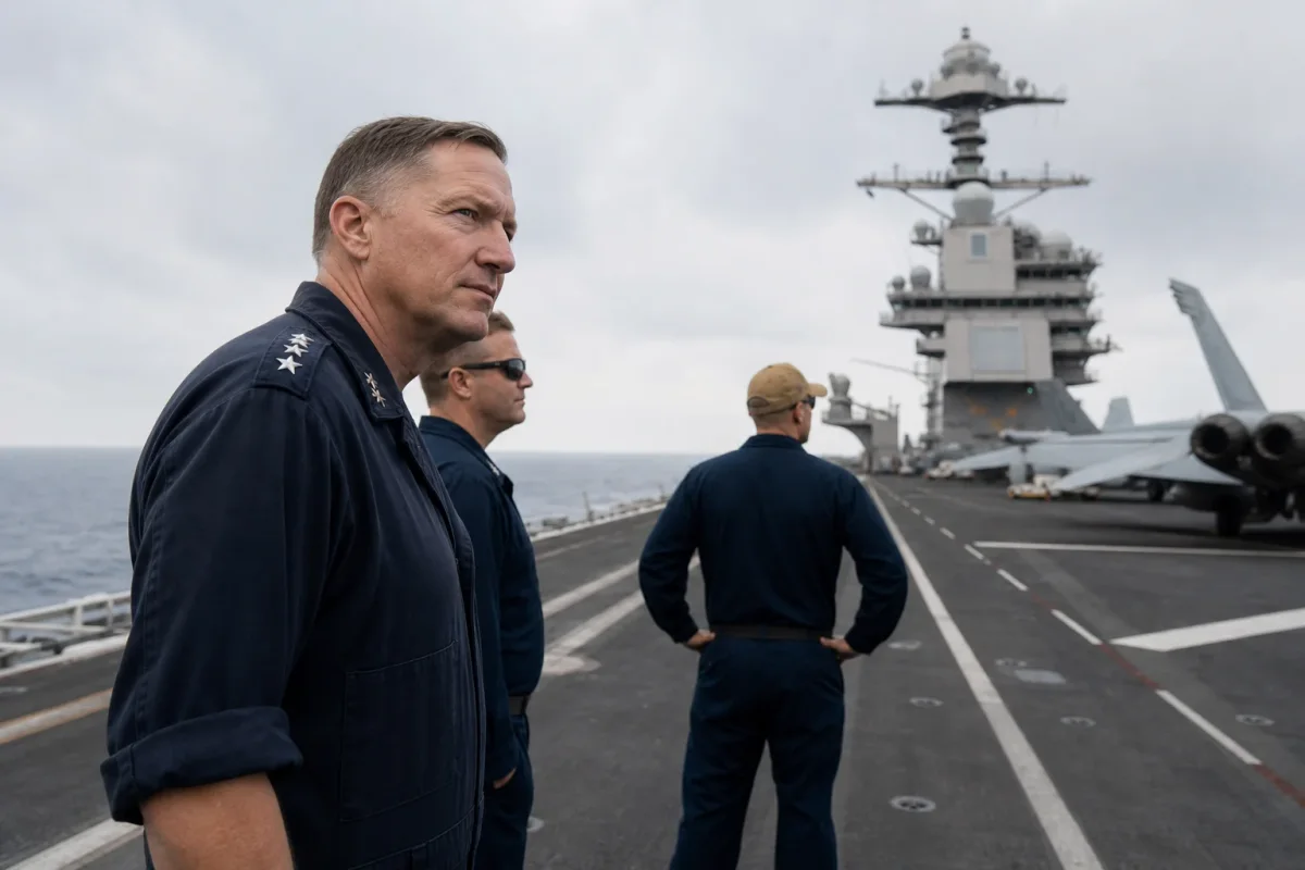 U.S. Central Command chief visits USS Lincoln amid deployment concerns