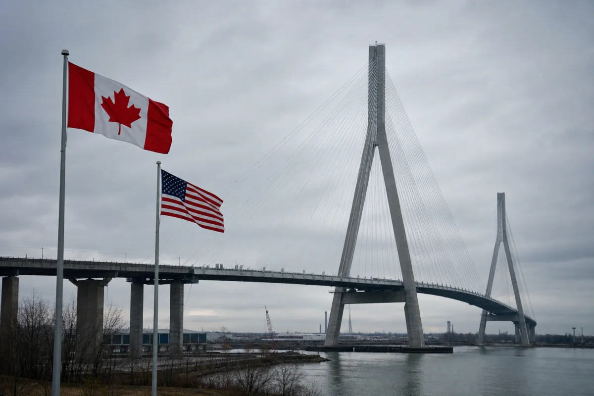US-Canada bridge has been years in the making. But tension between countries is sapping the joy